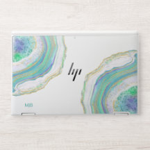 Fügen Sie Lila Aqua Agate mit Ihrem Monogramm ein