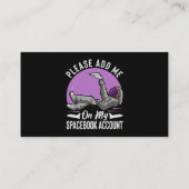 Fügen Sie mich bitte auf meinem Spacebook-Konto Fu Visitenkarte (Rückseite)