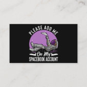 Fügen Sie mich bitte auf meinem Spacebook-Konto Fu Visitenkarte (Vorderseite)