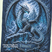 Fügen Sie Name Blue Frost Dragon auf Berg mit Schl Fleecedecke