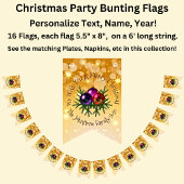 Fügen Sie Name Matching Christmas auf Gold Bunting Wimpelkette