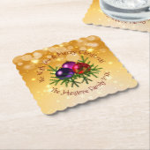 Fügen Sie Name Matching Christmas auf Gold Paper U Untersetzer (angewinkelt)