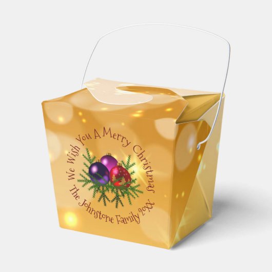 Fügen Sie Name Matching Christmas on Gold Fevor Bo Geschenkschachtel (Vorderseite)