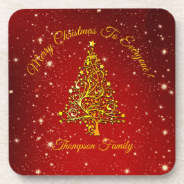 Fügen Sie Name Matching Set Weihnachten Red Hard P Getränkeuntersetzer