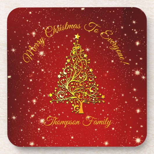 Fügen Sie Name Matching Set Weihnachten Red Hard P Getränkeuntersetzer (Vorderseite)