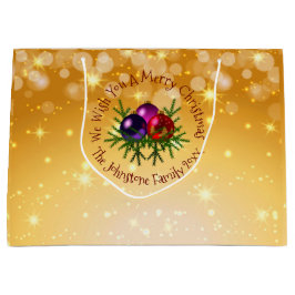 Fügen Sie Name Matching Weihnachten auf Gold Große Geschenktüte