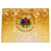 Fügen Sie Name Matching Weihnachten auf Gold Große Große Geschenktüte (Vorderseite)