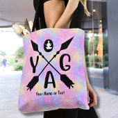 Fügen Sie Name oder Text-Yoga-Boho-Pfeile hinzu Tasche