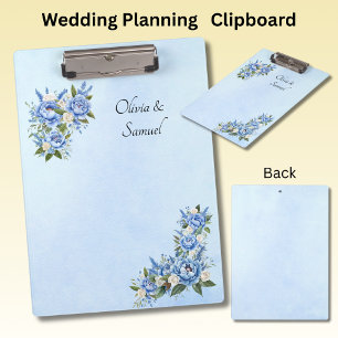 Fügen Sie Namen Etc Blue Peony auf Blue Wedding hi Klemmbrett