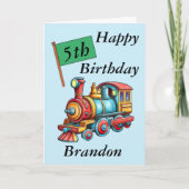 Fügen Sie Namen für den Dampfzug Kinderjunge hinzu Karte (Vorderseite)