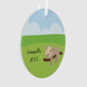 Fügen Sie Namen u. Jahr personalisiertem Ornament (Vorderseite)