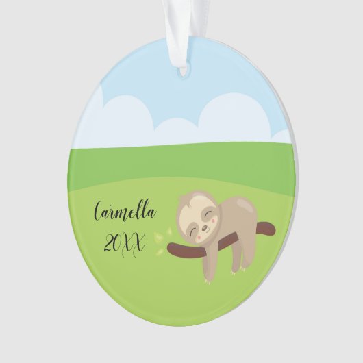 Fügen Sie Namen u. Jahr personalisiertem Ornament (Vorderseite)