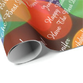 Fügen Sie Namen und Ihre Nachricht glücklich Gebur Geschenkpapier (Rolleneckpunkt)