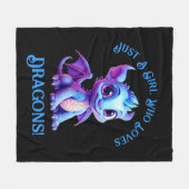 Fügen Sie Namenstext hinzu - Nur ein Mädchen, das Fleecedecke (Vorderseite (Horizontal))