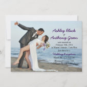 Fügen Sie nur Ihren eigenen Foto Beach Wedding Emp Einladung (Vorderseite)