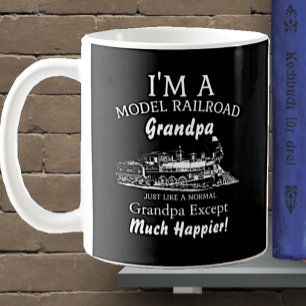 Fügen Sie Opa Name Model Railroad - viel glücklich Kaffeetasse