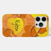 Fügen Sie Orange Hearts Yellow Template hinzu Case-Mate iPhone Hülle (Rückseite (Horizontal))