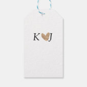 Fügen Sie Pärchenbrief Hochzeit goldenes Herz Glit Geschenkanhänger (Rückseite)