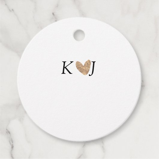 Fügen Sie Pärchenbrief Hochzeit goldenes Herz Glit Geschenkanhänger (Vorderseite)