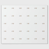 Fügen Sie Pärchenbrief Hochzeit goldenes Herz Glit Geschenkpapier (Flach)