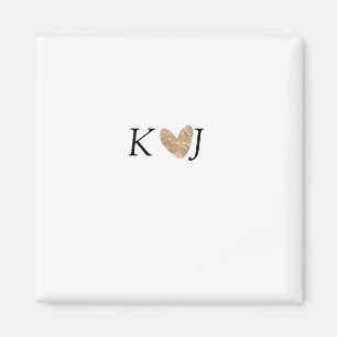 Fügen Sie Pärchenbrief Hochzeit goldenes Herz Glit Magnet