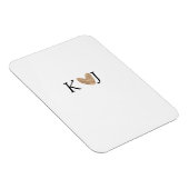 Fügen Sie Pärchenbrief Hochzeit goldenes Herz Glit Magnet (Rechte Seite)