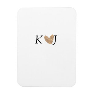 Fügen Sie Pärchenbrief Hochzeit goldenes Herz Glit Magnet