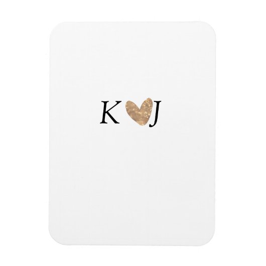 Fügen Sie Pärchenbrief Hochzeit goldenes Herz Glit Magnet (Vertikal)