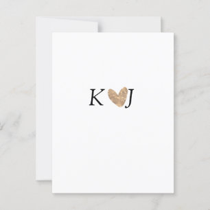 Fügen Sie Pärchenbrief Hochzeit goldenes Herz Glit Postkarte