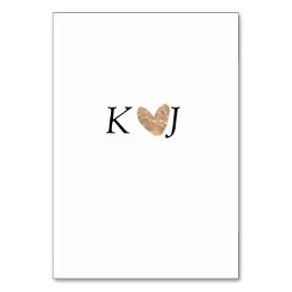 Fügen Sie Pärchenbrief Hochzeit goldenes Herz Glit Tischnummer