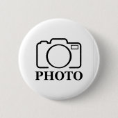 Fügen Sie Personalisiertes Foto Hochzeit Modernes  Button (Vorderseite)