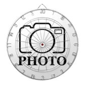 Fügen Sie Personalisiertes Foto Hochzeit Modernes  Dartscheibe (vorne)