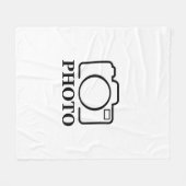 Fügen Sie Personalisiertes Foto Hochzeit Modernes  Fleecedecke (Vorderseite (Horizontal))