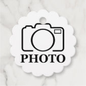 Fügen Sie Personalisiertes Foto Hochzeit Modernes  Geschenkanhänger (Vorderseite)