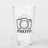 Fügen Sie Personalisiertes Foto Hochzeit Modernes  Glas (Rückseite)