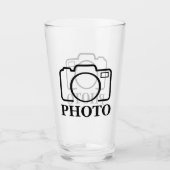 Fügen Sie Personalisiertes Foto Hochzeit Modernes  Glas (Vorderseite)