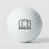 Fügen Sie Personalisiertes Foto Hochzeit Modernes Golfball (Vorderseite)