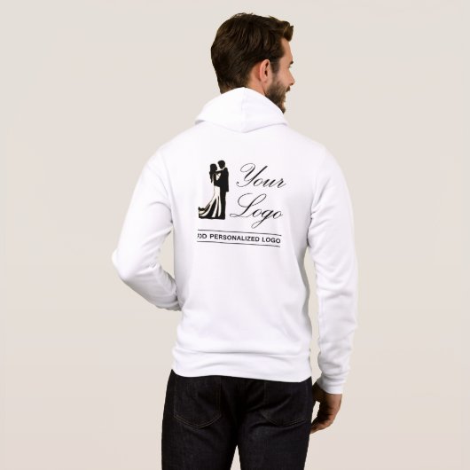 Fügen Sie Personalisiertes Foto Hochzeit Modernes Hoodie (Schwarz voll)