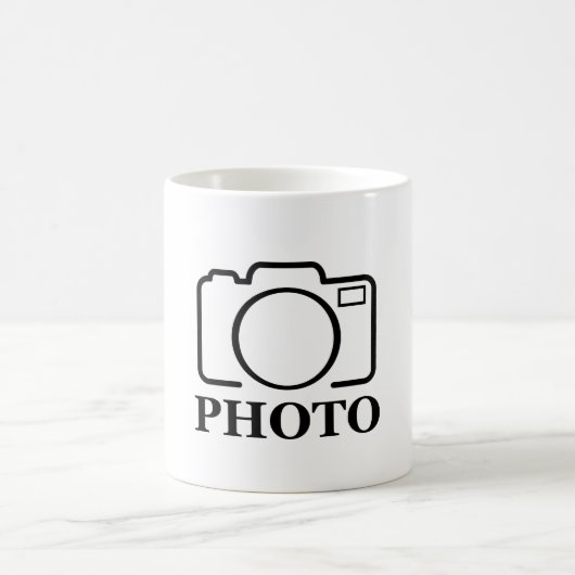 Fügen Sie Personalisiertes Foto Hochzeit Modernes Kaffeetasse (Mittel)