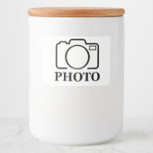 Fügen Sie Personalisiertes Foto Hochzeit Modernes Lebensmitteletikett (Vorderseite)