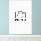 Fügen Sie Personalisiertes Foto Hochzeit Modernes Leinwanddruck (Insitu (Holzboden))