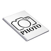 Fügen Sie Personalisiertes Foto Hochzeit Modernes  Notizblock (Rechte Seite)