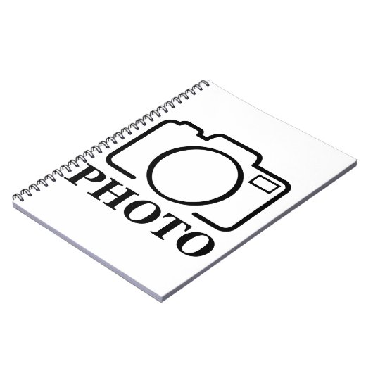 Fügen Sie Personalisiertes Foto Hochzeit Modernes  Notizblock (Linke Seite)