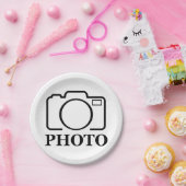 Fügen Sie Personalisiertes Foto Hochzeit Modernes  Pappteller (Party)