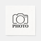 Fügen Sie Personalisiertes Foto Hochzeit Modernes  Serviette (Vorderseite)