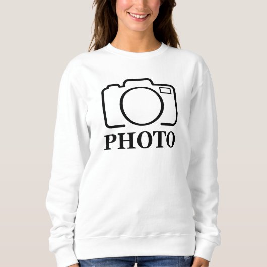 Fügen Sie Personalisiertes Foto Hochzeit Modernes Sweatshirt (Vorderseite)