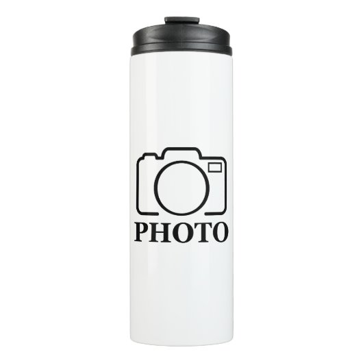 Fügen Sie Personalisiertes Foto Hochzeit Modernes Thermosbecher (Vorderseite)