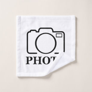 Fügen Sie Personalisiertes Foto Hochzeit Modernes Waschlappen