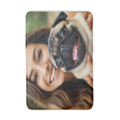 Fügen Sie Pug-Foto Personalize Customize hinzu Badematte (Vorderseite Vertikal)