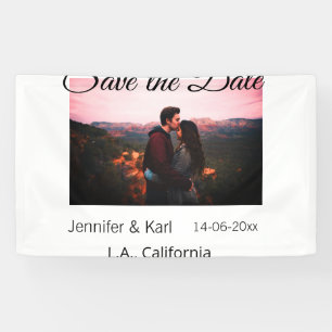Fügen Sie Save the Date das Foto mit dem Namen des Banner